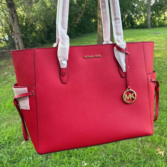 Michael Kors Vibrant Red Tote - Picture 1 of 6